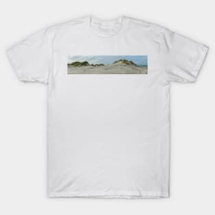 Panorama of the grassy dunes on the island of Terschelling, Netherlands T-Shirt